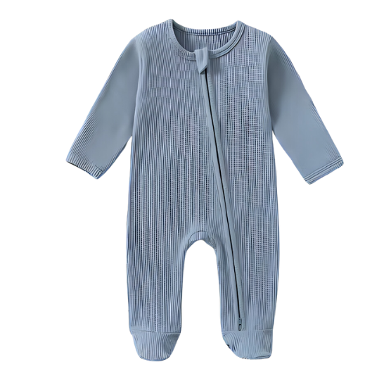 Organic Cotton Waffle Baby Romper