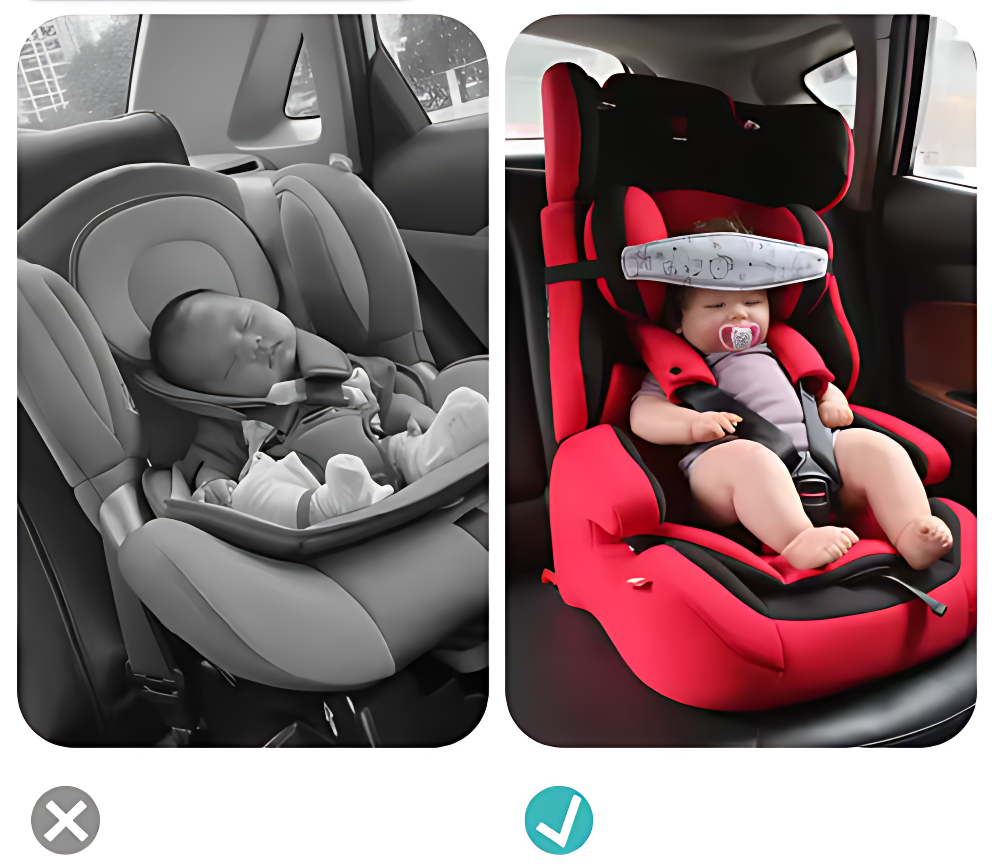 Infant Car Seat Head Support – Adjustable Sleep Positioner Pillow