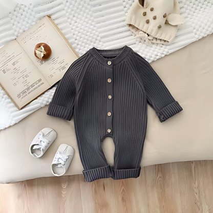 Organic Cotton Knit Baby Romper