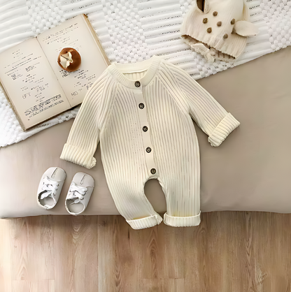 Organic Cotton Knit Baby Romper