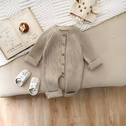 Organic Cotton Knit Baby Romper