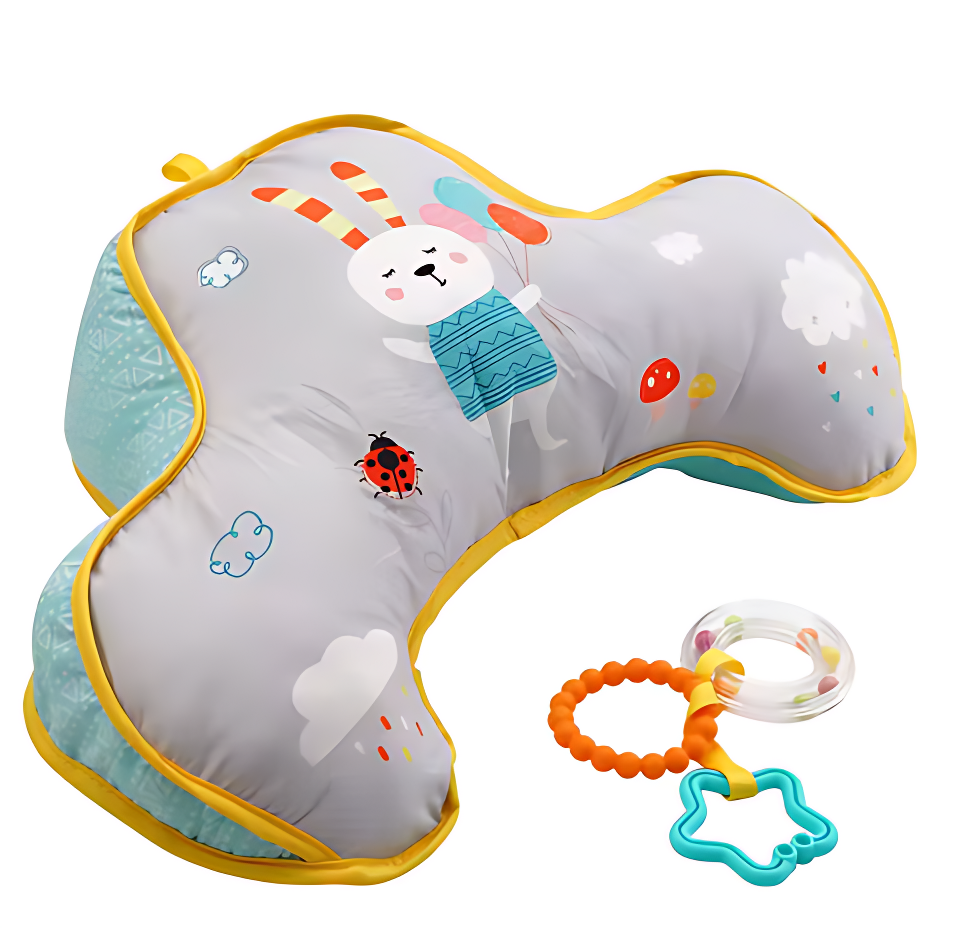 Baby Pillow Tummy Time Toy – High Contrast Sensory Pillow