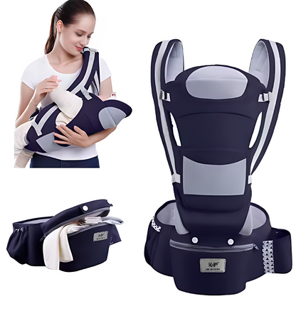 Ergonomic Baby Carrier Backpack – Infant Hipseat & Kangaroo Wrap Sling