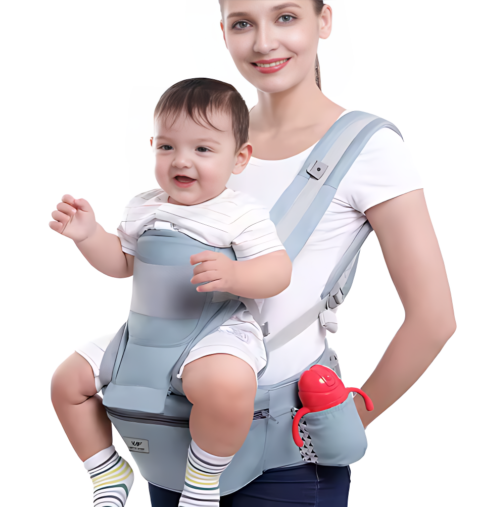 Ergonomic Baby Carrier Backpack – Infant Hipseat & Kangaroo Wrap Sling