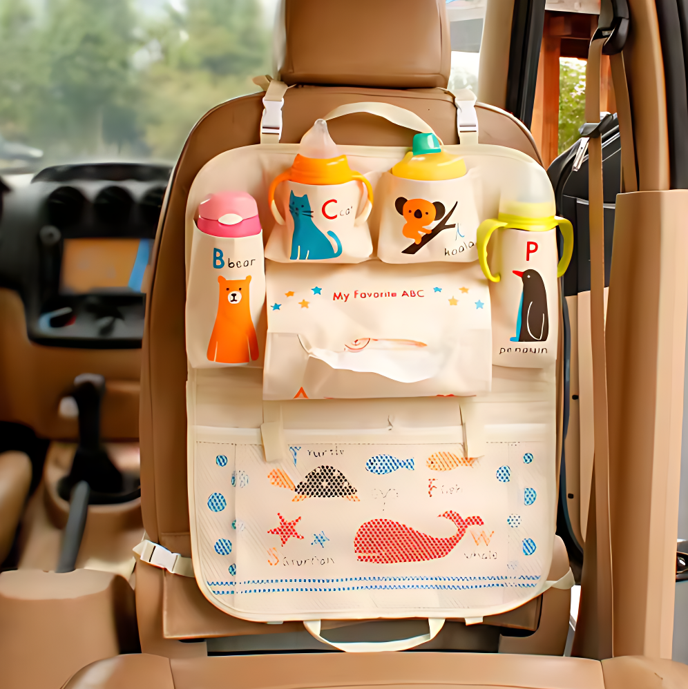 Cute Cartoon Lion Car Organizer – Seat Back Storage Bag