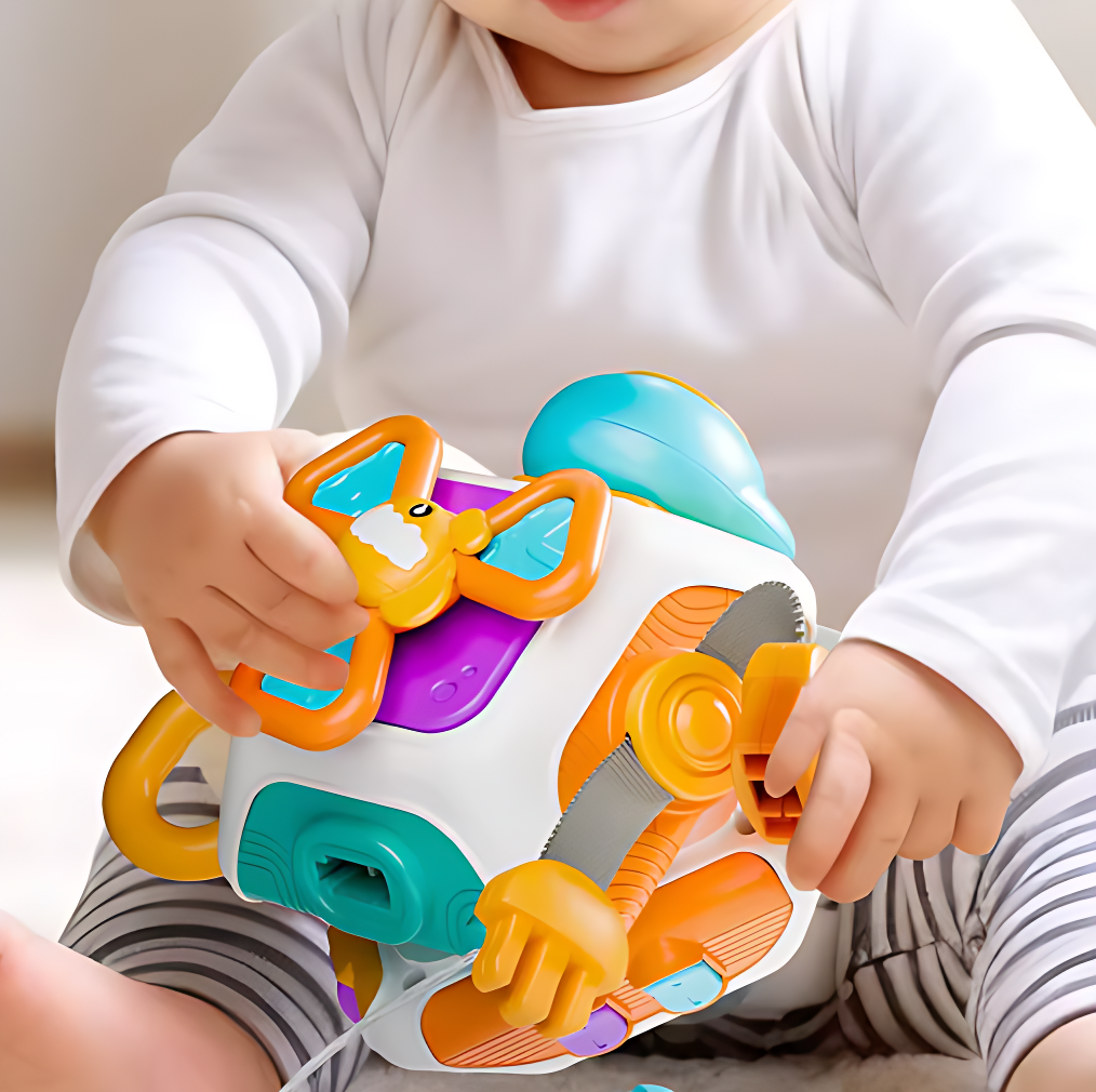 10-in-1 Baby Busy Board – Montessori Sensory Activity Cube