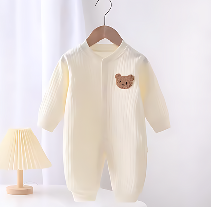 Organic Cotton Baby Romper – Bear Print