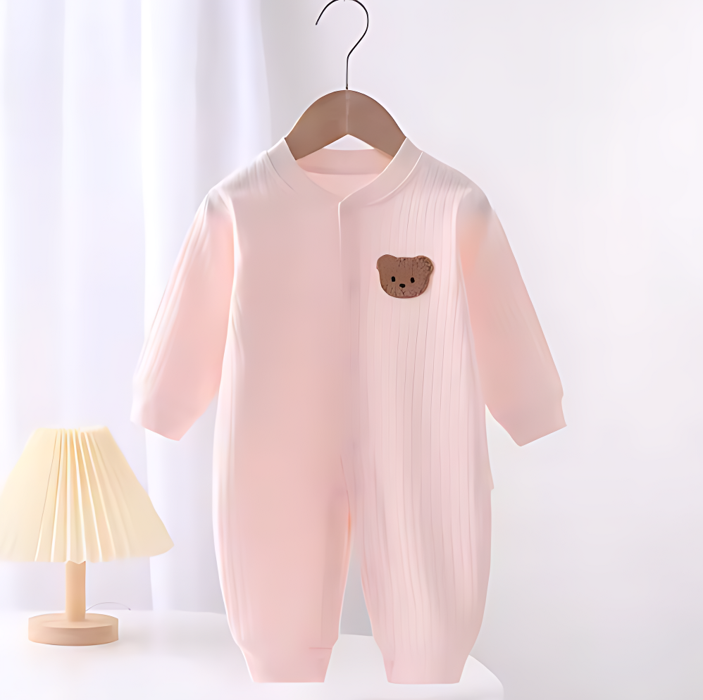 Organic Cotton Baby Romper – Bear Print