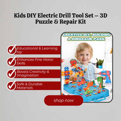 Children’s DIY Tool Set – Electric Drill & 3D Puzzle Kit